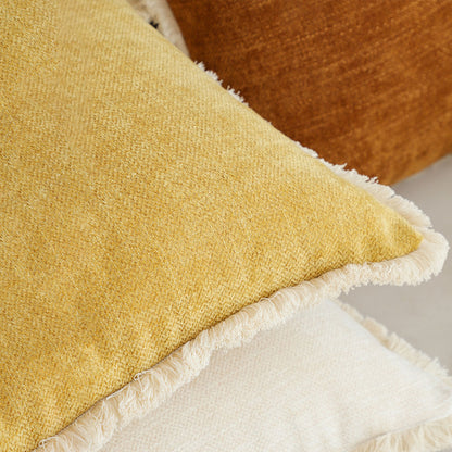 SOGA 45cm Mustard Yellow Pillowcase