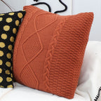 SOGA 45cm Cable Knit Diamond Pillowcase