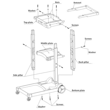 SOGA 2X 3 Tier Multifunction Janitor Cleaning Waste Cart Trolley and Waterproof Bag