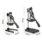 SOGA 2X Commercial Stainless Steel Manual Juicer Hand Press Juice Extractor Squeezer Black