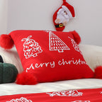 SOGA 2X 45cm Whimsical Red Christmas Tree Pillowcase