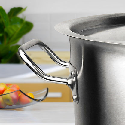 SOGA Stock Pot 17Lt Top Grade Thick Stainless Steel Stockpot 18/10