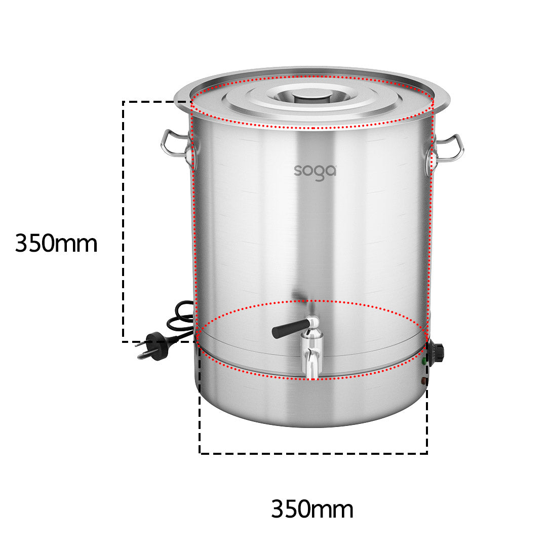 SOGA 33L Stainless Steel URN Commercial Water Boiler 2200W