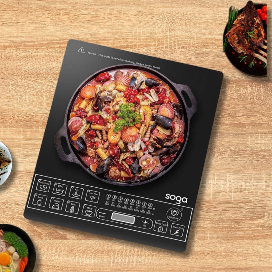 SOGA Cooktop Electric Smart Induction Cook Top Portable Kitchen Cooker Cookware