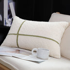SOGA 30x50cm Cozy Chic Lumbar Pillowcase with Modern Green Stripe