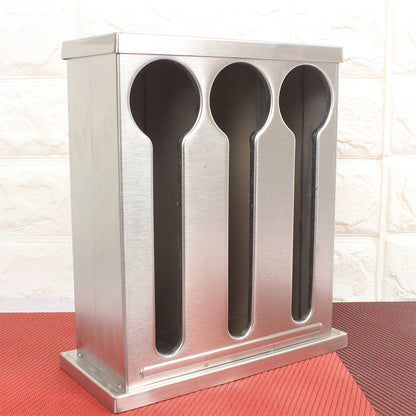 SOGA 2X Stainless Steel Buffet Restaurant Spoon Utensil Holder Storage Rack 3 Holes