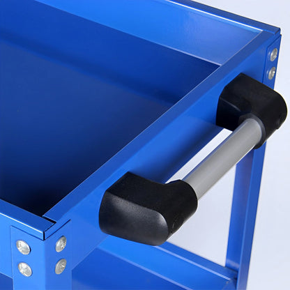 SOGA 3 Tier Tool Storage Cart Portable Service Utility Heavy Duty Mobile Trolley Blue