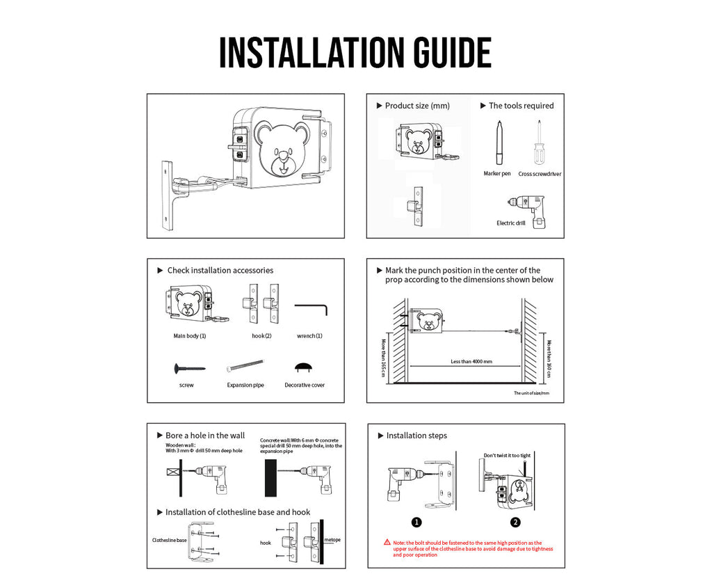 SOGA 2X 160mm Wall-Mounted Clothes Line Dry Rack Retractable Space-Saving Foldable Hanger White
