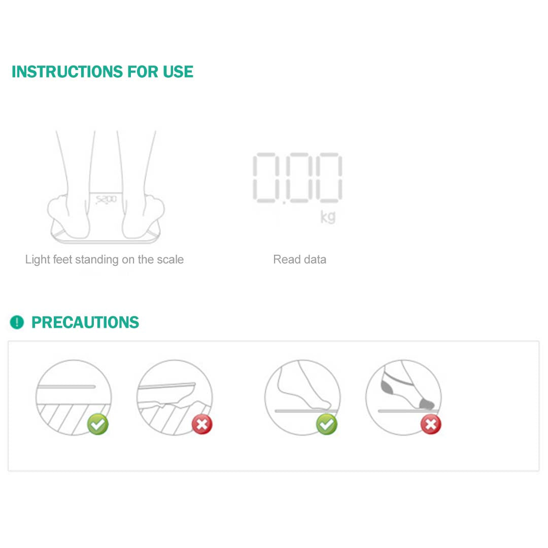 SOGA 2X Glass LCD Digital Body Fat Scale Bathroom Electronic Gym Water Weighing Scales White