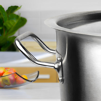 SOGA Stock Pot 21Lt Top Grade Thick Stainless Steel Stockpot 30CM 18/10