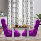 SOGA Floor Recliner Folding Lounge Sofa Futon Couch Folding Chair Cushion Purple x4