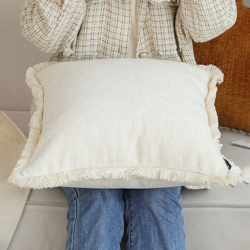 SOGA 45cm Cream White Pillowcase