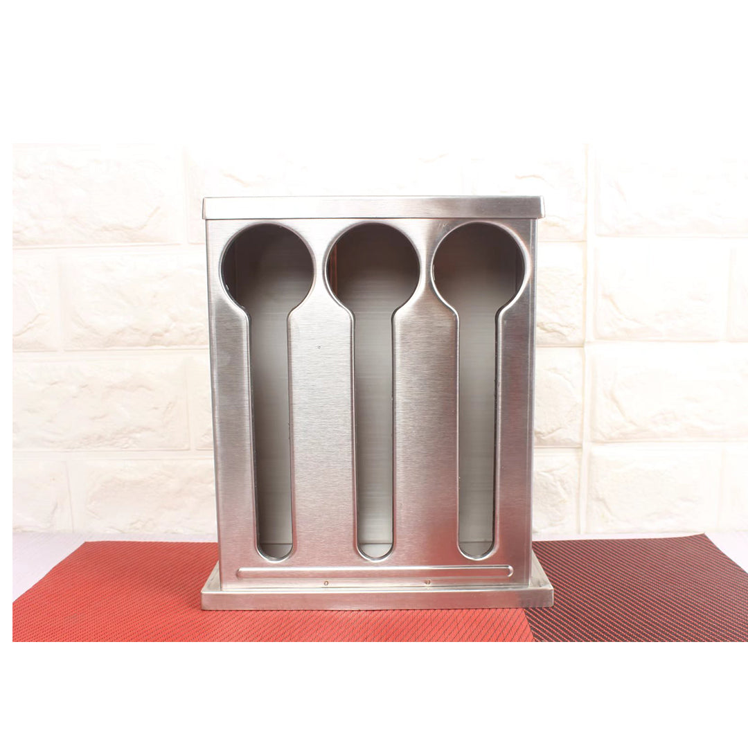 SOGA 2X Stainless Steel Buffet Restaurant Spoon Utensil Holder Storage Rack 3 Holes