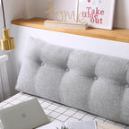 SOGA 4X 180cm Silver Triangular Wedge Bed Pillow Headboard Backrest Bedside Tatami Cushion Home Decor