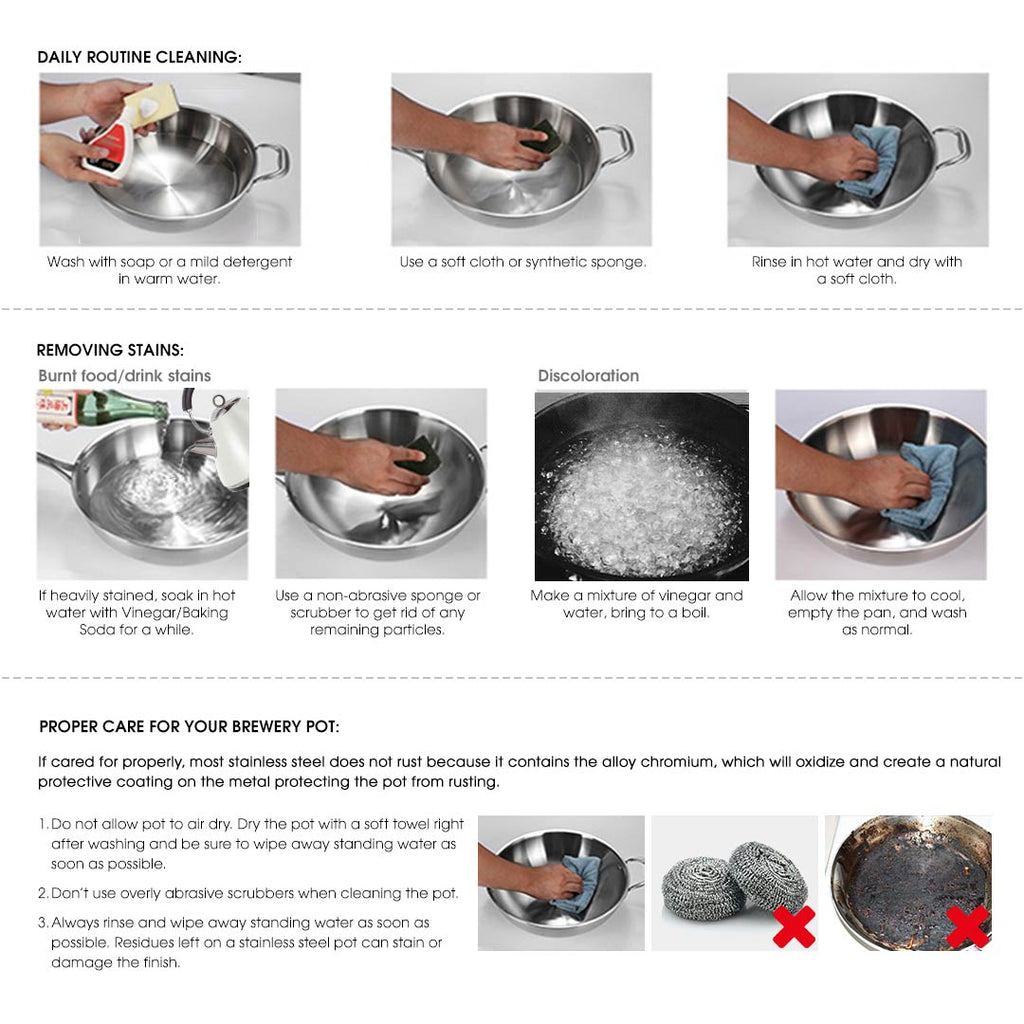 SOGA Stainless Steel Brewery Pot 130L With Beer Valve 55*55cm