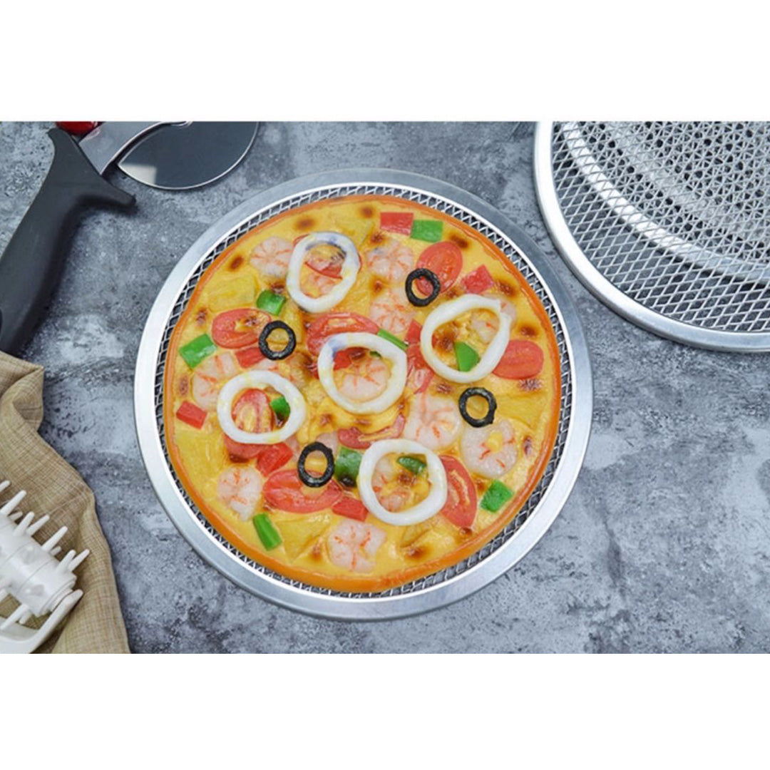 SOGA 9-inch Round Seamless Aluminium Nonstick Commercial Grade Pizza Screen Baking Pan