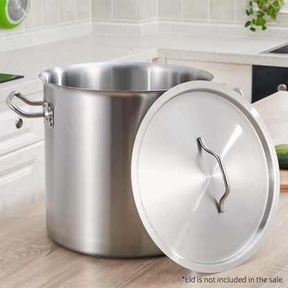 SOGA Stock Pot 25L Top Grade Thick Stainless Steel Stockpot 18/10 Without Lid