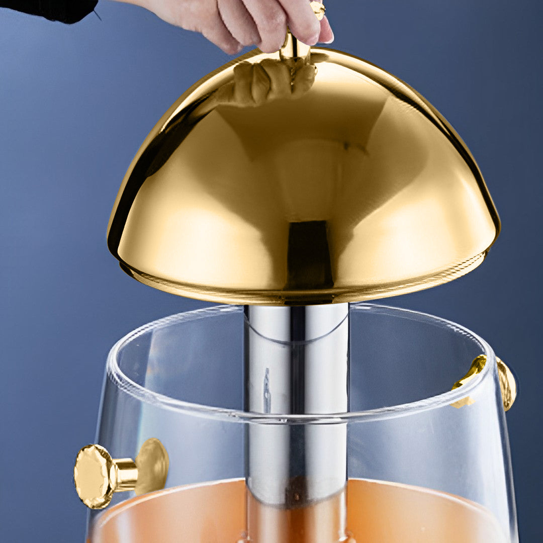 SOGA Stainless Steel 3.2 Gal Beverage Dispenser Hot and Cold Juice Water Tea Chafer Urn Buffet Drink Container Jug with Gold Accents