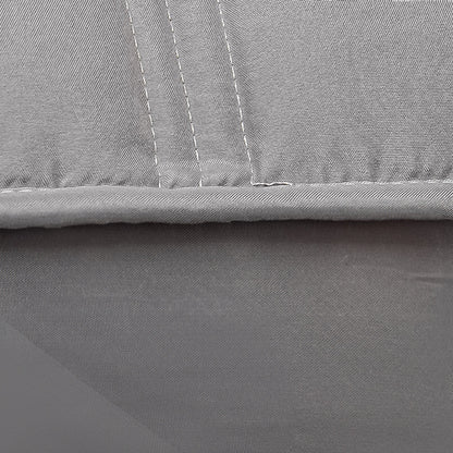 SOGA 2X Grey 183cm Wide Mattress Cover Thick Quilted Stretchable Bed Spread Sheet Protector with Pillow Covers