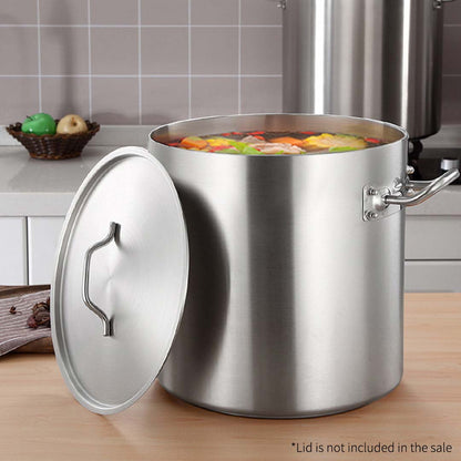 SOGA Stock Pot 12L Top Grade Thick Stainless Steel Stockpot 18/10 Without Lid