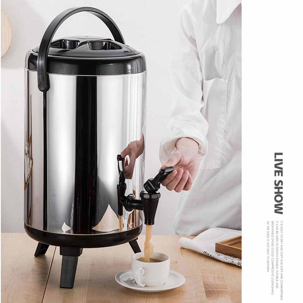 SOGA 2X 4.8 Gal Portable Insulated Cold/Heat Coffee Tea Beer Barrel Brew Pot With Dispenser