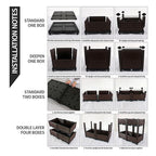 SOGA 40cm Raised Planter Box Vegetable Herb Flower Outdoor Plastic Plants Garden Bed