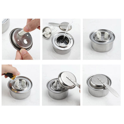 SOGA Stainless Steel Mini Asian Buffet Hot Pot Single Person Shabu Alcohol Stove Burner with Lid