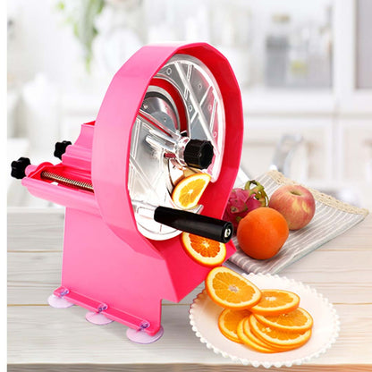 SOGA 2X Commercial Manual Vegetable Fruit Slicer Kitchen Cutter Machine Pink