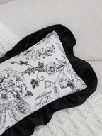 SOGA 30x50cm Chic Botanical Bliss Black & White Lumbar Pillowcase