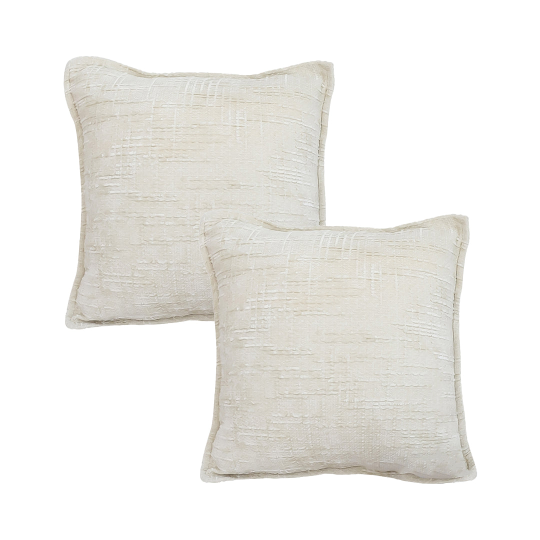SOGA 2X 45cm Cozy Cream Textured Throw Pillowcase