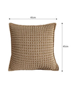 SOGA 2X 45cm Cozy Brown Geometric Knit Polyester Pillow Cover