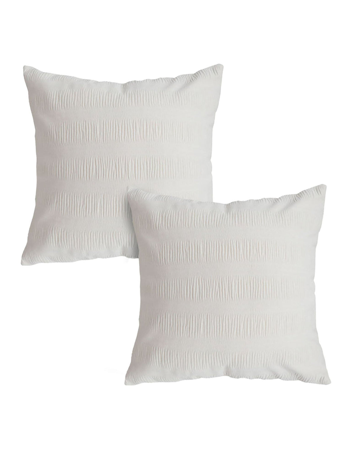 SOGA 2X 45cm Cream Corduroy Polyester Throw Pillow Cover