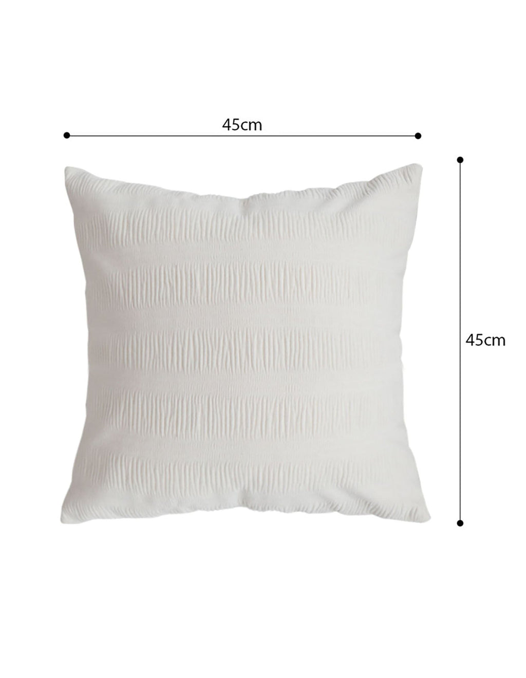 SOGA 2X 45cm Cream Corduroy Polyester Throw Pillow Cover