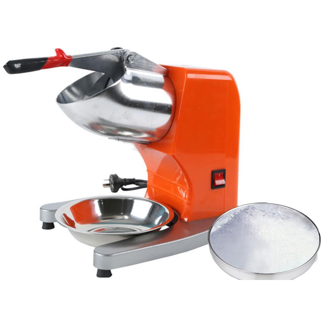 SOGA Ice Shaver Electric Stainless Steel Ice Crusher Slicer Machine Commercial Orange