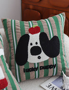 SOGA 2X 45cm Christmas Dog Pillow Cover - Holiday Striped Pillowcase