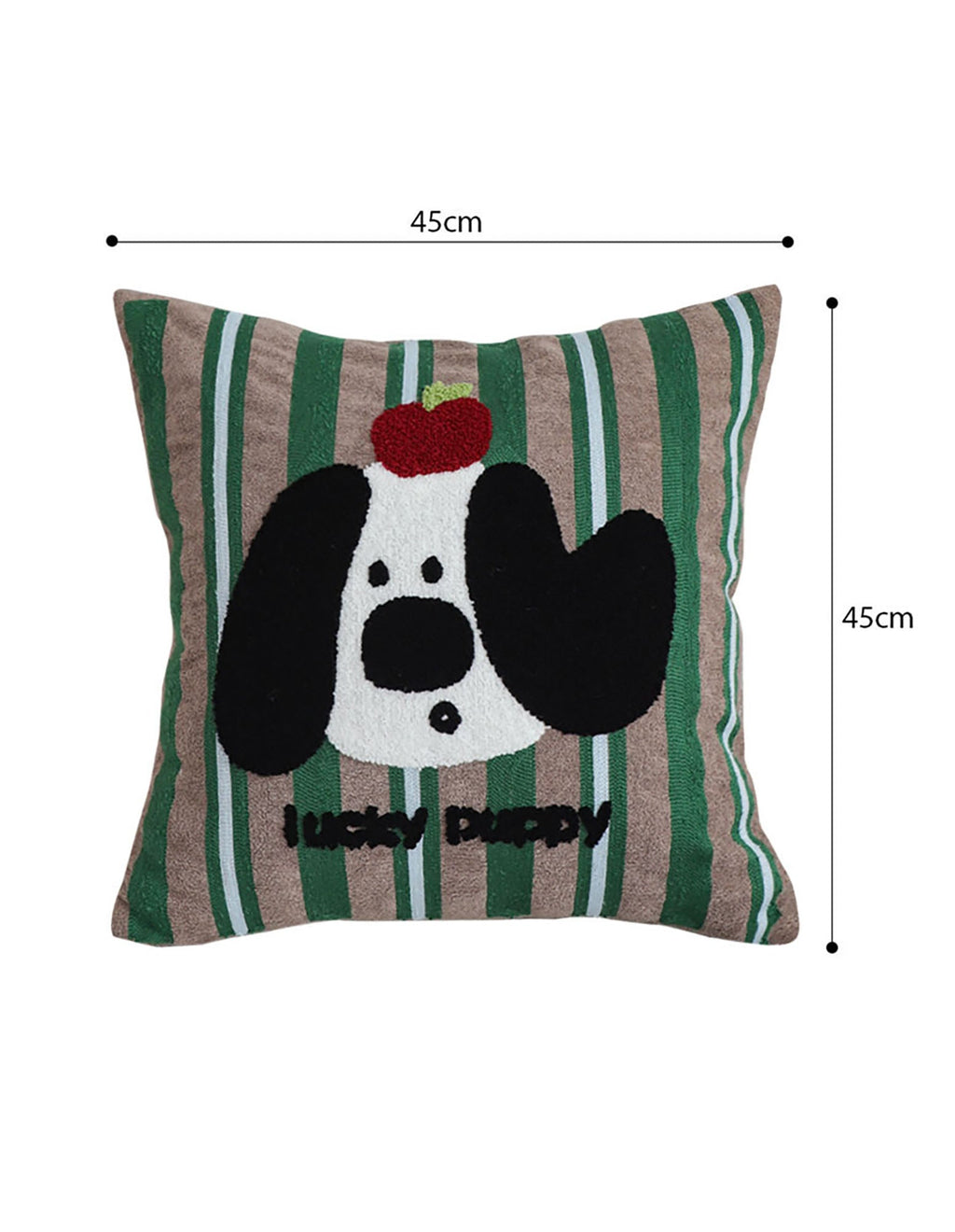 SOGA 2X 45cm Christmas Dog Pillow Cover - Holiday Striped Pillowcase