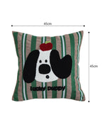 SOGA 2X 45cm Christmas Dog Pillow Cover - Holiday Striped Pillowcase