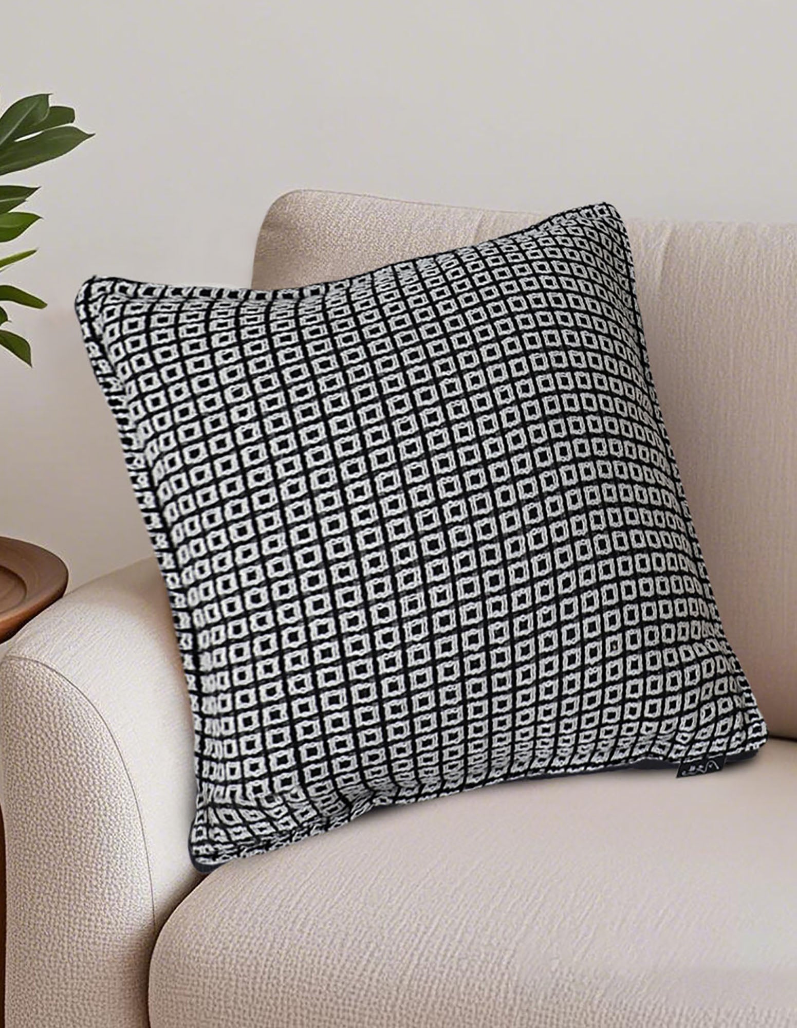 SOGA 2X 45cm Monochrome Black & White Decorative Polyester Pillowcase