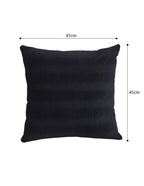 SOGA 2X 45cm Luxurious Black Velvet Polyester Throw Pillow Cover