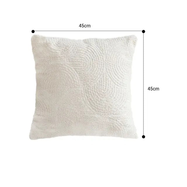 SOGA 45cm Gray Geometric Plush Pillowcase