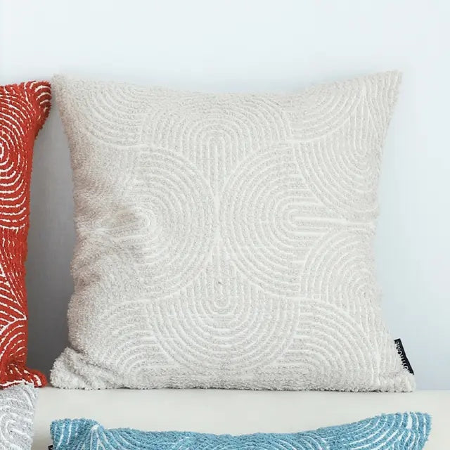 SOGA 45cm Gray Geometric Plush Pillowcase